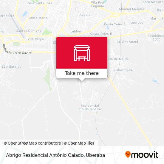 Abrigo Residencial Antônio Caiado map