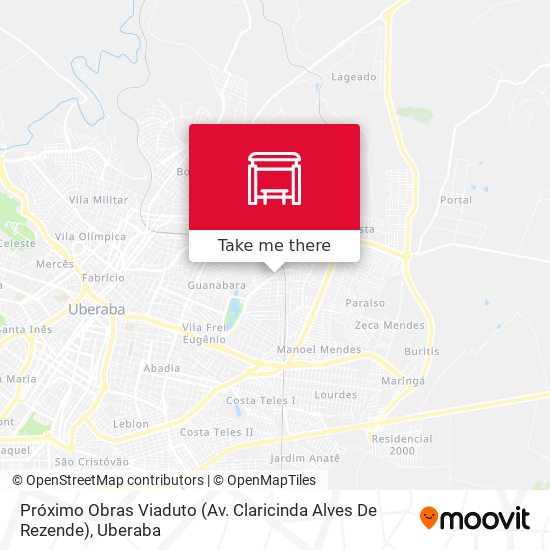 Próximo Obras Viaduto (Av. Claricinda Alves De Rezende) map