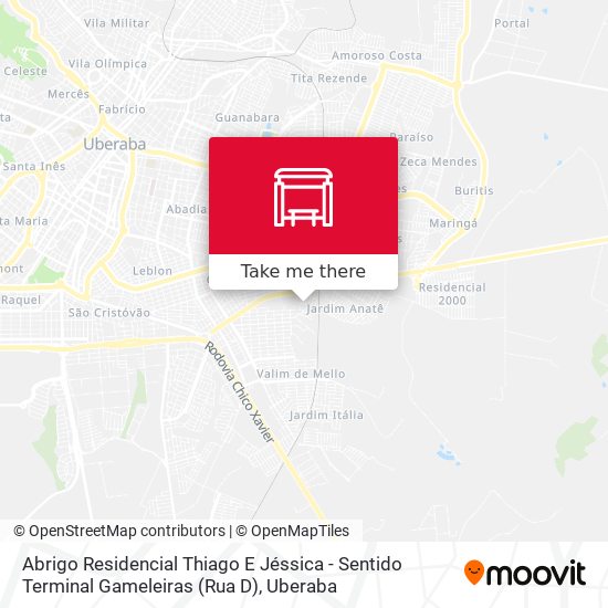 Abrigo Residencial Thiago E Jéssica - Sentido Terminal Gameleiras (Rua D) map