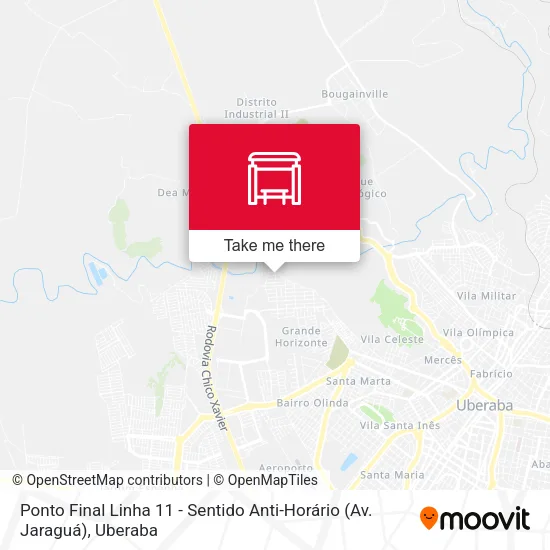 Ponto Final Linha 11 - Sentido Anti-Horário (Av. Jaraguá) map