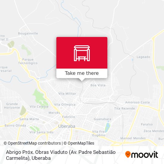 Abrigo Próx. Obras Viaduto (Av. Padre Sebastião Carmelita) map