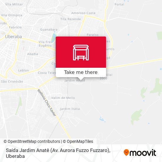 Mapa Saída Jardim Anatê (Av. Aurora Fuzzo Fuzzaro)