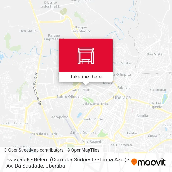 Estação 8 - Belém (Corredor Sudoeste - Linha Azul) - Av. Da Saudade map