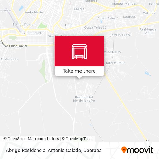 Abrigo Residencial Antônio Caiado map