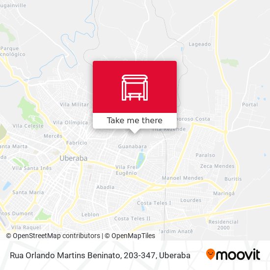 Mapa Rua Orlando Martins Beninato, 203-347