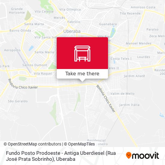 Fundo Posto Prodoeste - Antiga Uberdiesel (Rua José Prata Sobrinho) map
