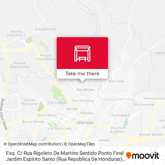 Esq. C/ Rua Rigoleto De Martino Sentido Ponto Final Jardim Espírito Santo (Rua República De Honduras) map