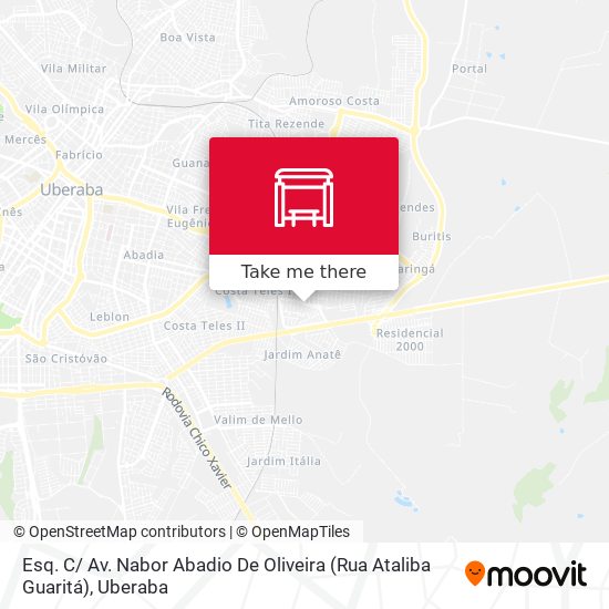 Mapa Esq. C/ Av. Nabor Abadio De Oliveira (Rua Ataliba Guaritá)