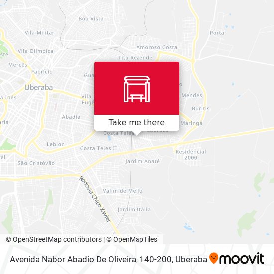 Mapa Avenida Nabor Abadio De Oliveira, 140-200