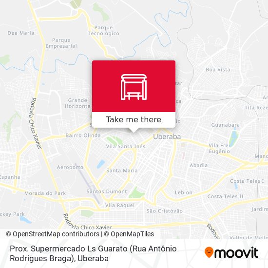 Mapa Prox. Supermercado Ls Guarato (Rua Antônio Rodrigues Braga)