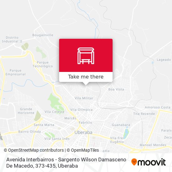 Mapa Avenida Interbairros - Sargento Wilson Damasceno De Macedo, 373-435