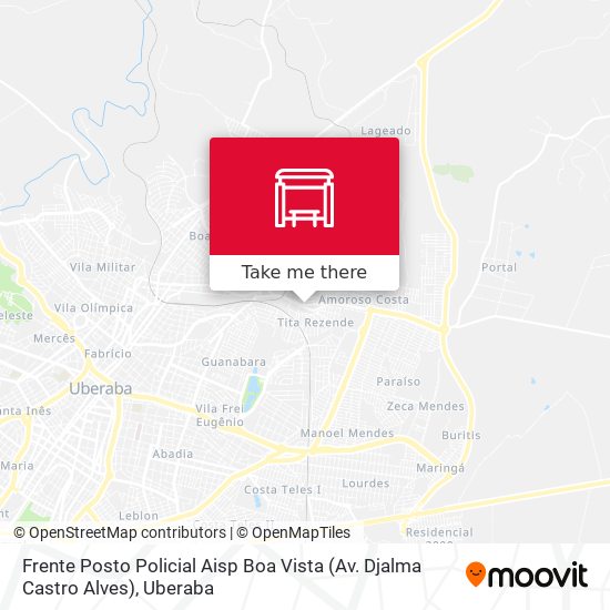 Mapa Frente Posto Policial Aisp Boa Vista (Av. Djalma Castro Alves)