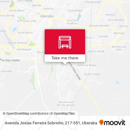 Mapa Avenida Josias Ferreira Sobrinho, 217-551