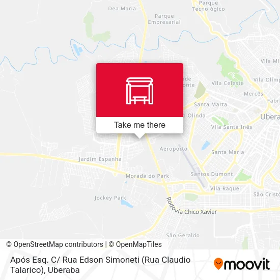 Após Esq. C/ Rua Edson Simoneti (Rua Claudio Talarico) map