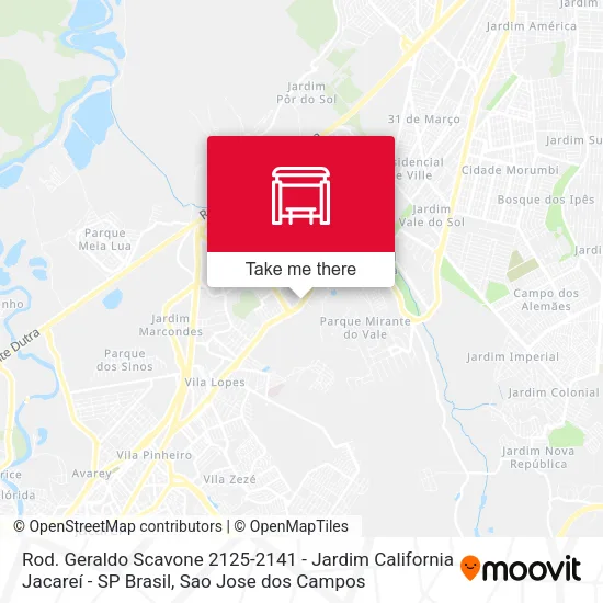 Rod. Geraldo Scavone 2125-2141 - Jardim California Jacareí - SP Brasil map