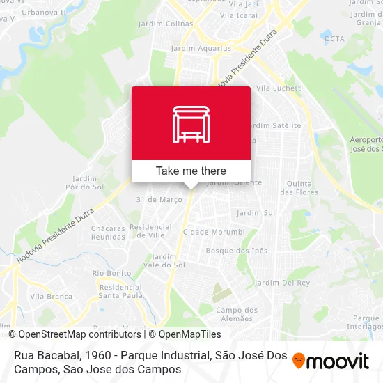 Rua Bacabal, 1960 - Parque Industrial, São José Dos Campos map