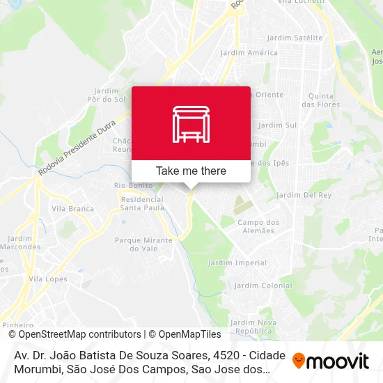 Av. Dr. João Batista De Souza Soares, 4520 - Cidade Morumbi, São José Dos Campos map