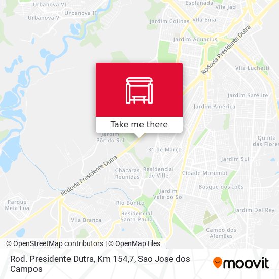 Rod. Presidente Dutra, Km 154,7 map