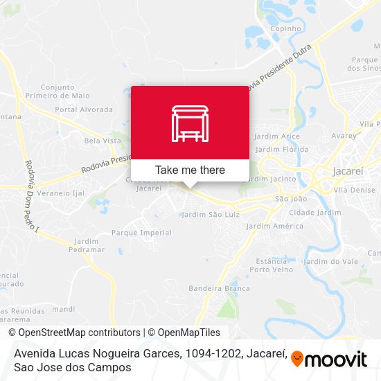 Avenida Lucas Nogueira Garces, 1094-1202, Jacareí map