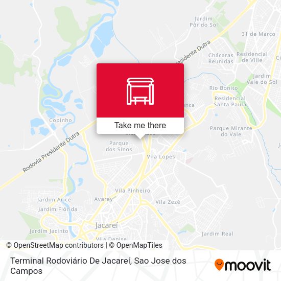 Terminal Rodoviário De Jacareí map