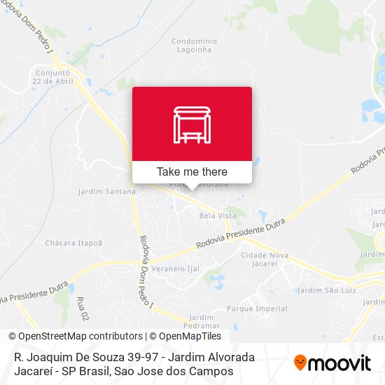 Mapa R. Joaquim De Souza 39-97 - Jardim Alvorada Jacareí - SP Brasil