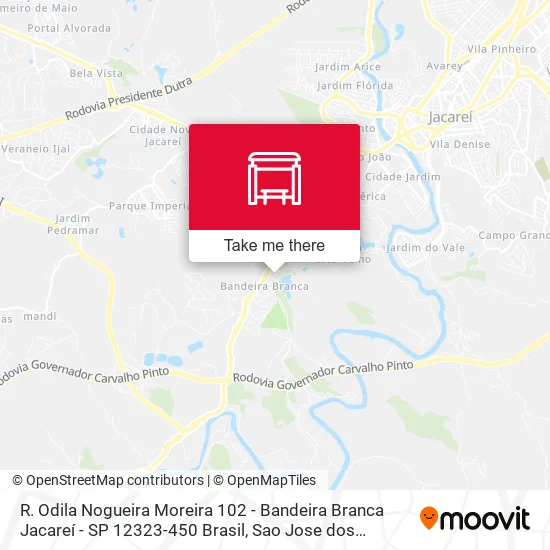 R. Odila Nogueira Moreira 102 - Bandeira Branca Jacareí - SP 12323-450 Brasil map