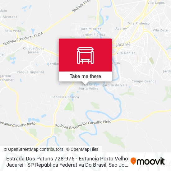 Estrada Dos Paturís 728-976 - Estância Porto Velho Jacareí - SP República Federativa Do Brasil map