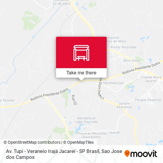 Av. Tupi - Veraneio Irajá Jacareí - SP Brasil map