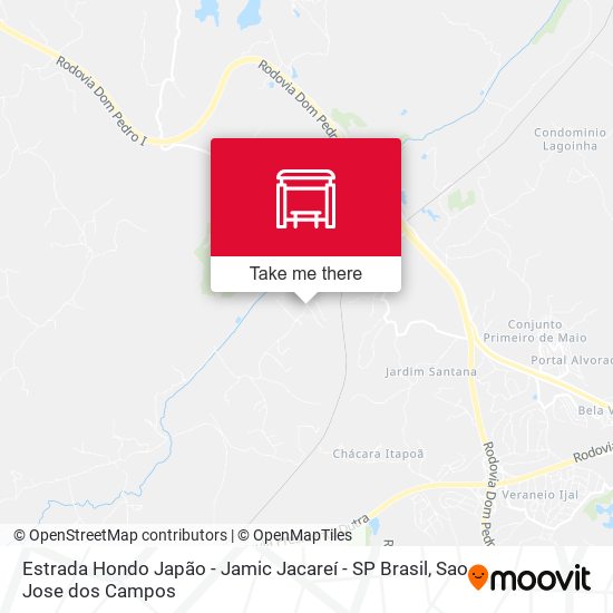 Estrada Hondo Japão - Jamic Jacareí - SP Brasil map