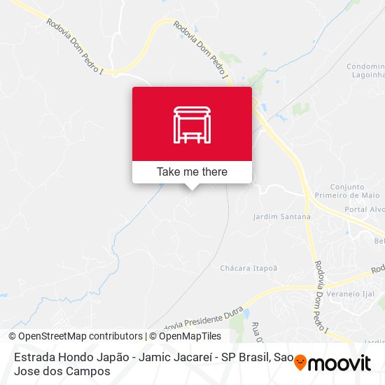 Estrada Hondo Japão - Jamic Jacareí - SP Brasil map
