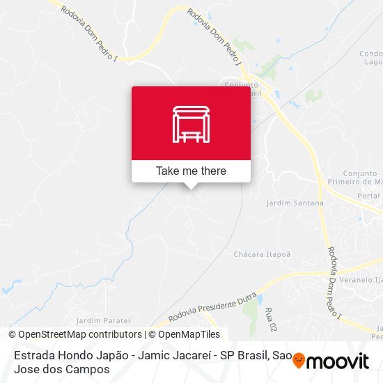 Estrada Hondo Japão - Jamic Jacareí - SP Brasil map