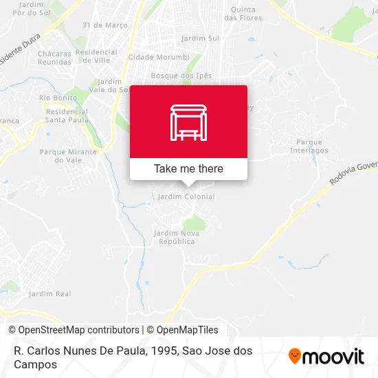 R. Carlos Nunes De Paula, 1995 map