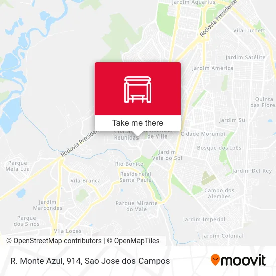 R. Monte Azul, 914 map