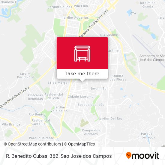 R. Benedito Cubas, 362 map
