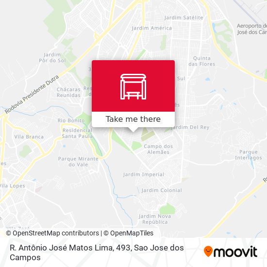 R. Antônio José Matos Lima, 493 map
