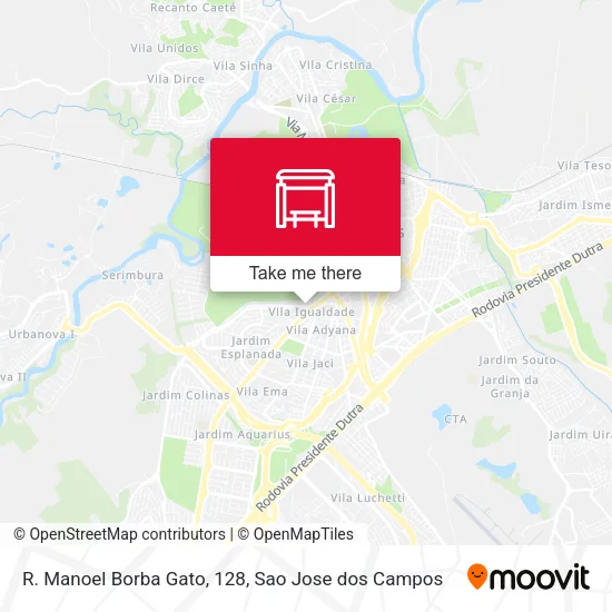 R. Manoel Borba Gato, 128 map