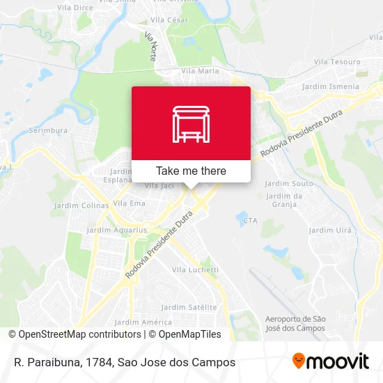 R. Paraibuna, 1784 map