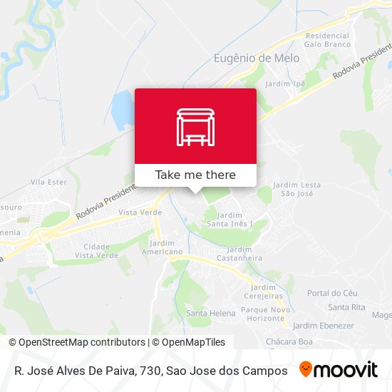 R. José Alves De Paiva, 730 map