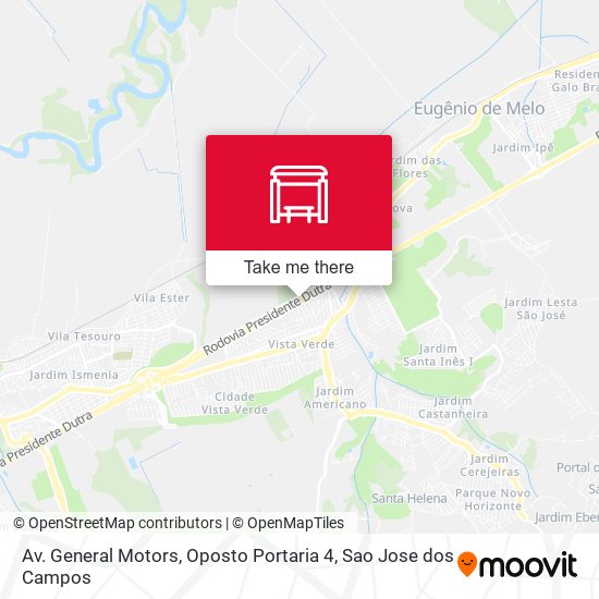 Mapa Av. General Motors, Oposto Portaria 4