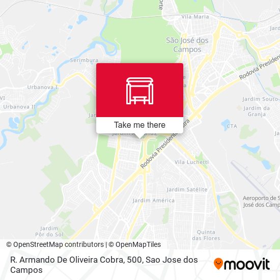 R. Armando De Oliveira Cobra, 500 map