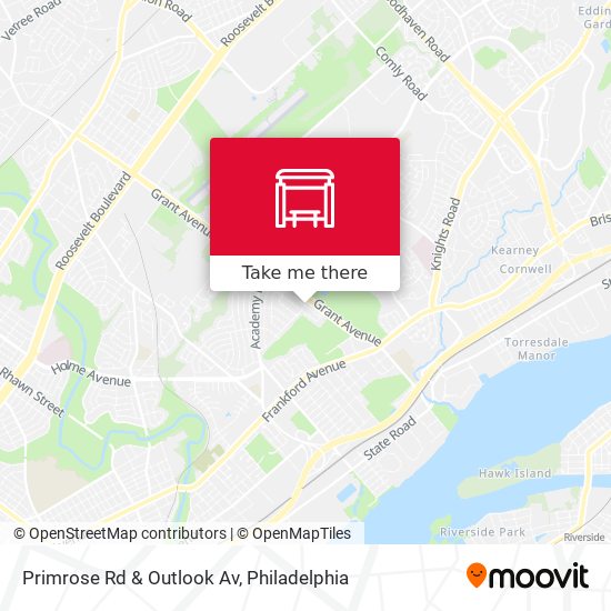 Primrose Rd & Outlook Av map