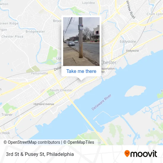 3rd St & Pusey St map