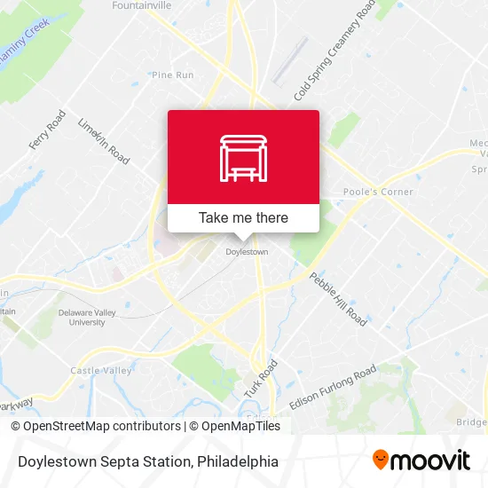 Doylestown Septa Station map