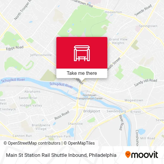 Main St Station Rail Shuttle Inbound map