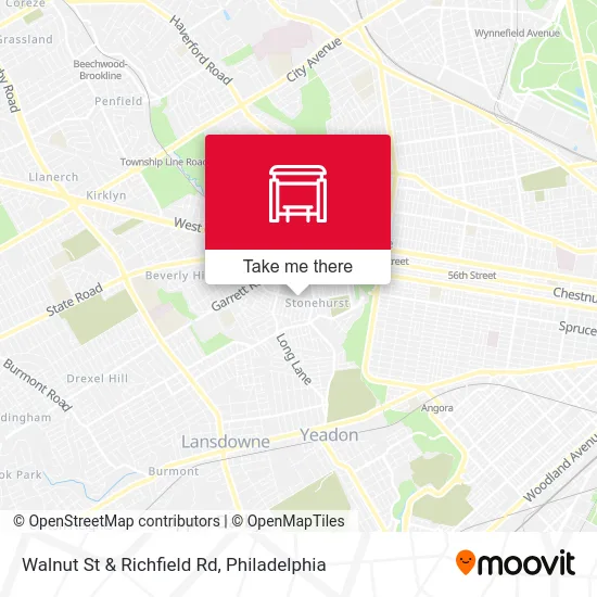 Walnut St & Richfield Rd map