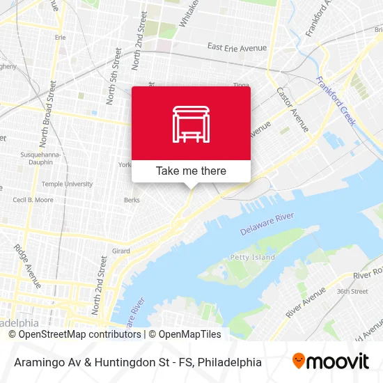 Aramingo Av & Huntingdon St - FS map