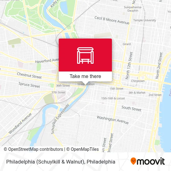 Philadelphia (Schuylkill & Walnut) map
