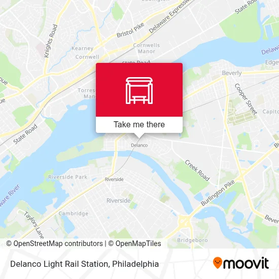 Delanco Light Rail Station map