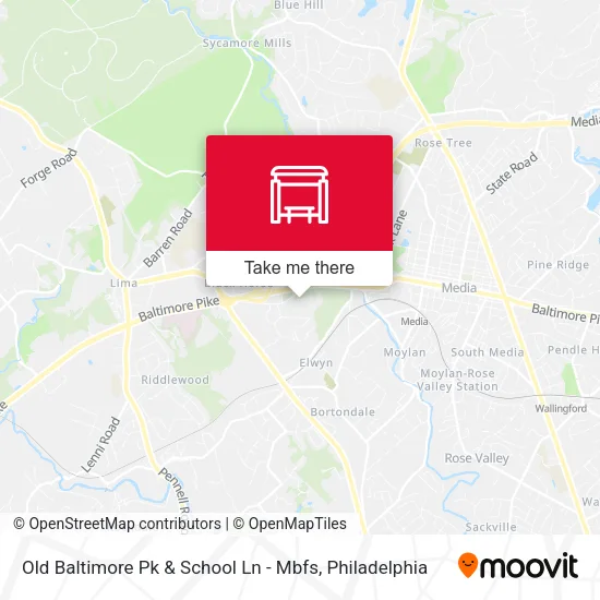 Old Baltimore Pk & School Ln - Mbfs map
