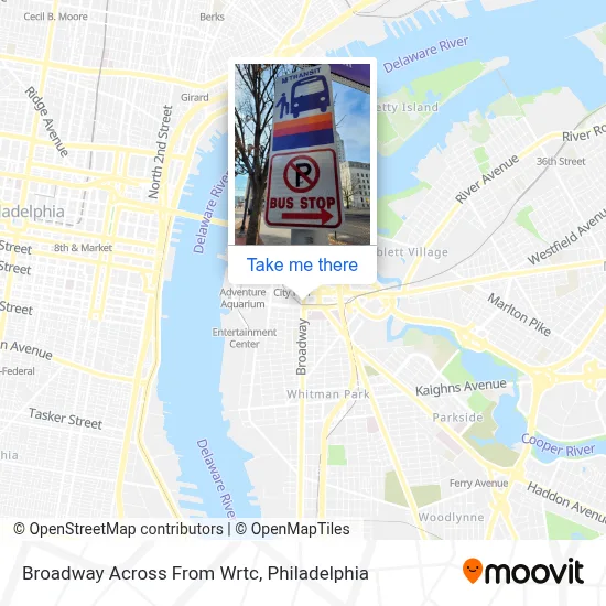Broadway Across From Wrtc map